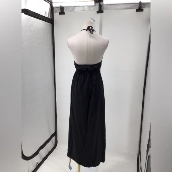 NWT REFORMATION Elegant Black Halter Maxi Dress SIZE S